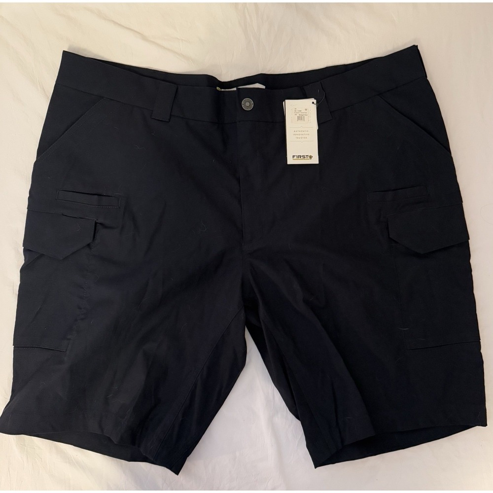 First Tactical Black Cargo Shorts Teflon Fabric Protector Button Zipper. N83